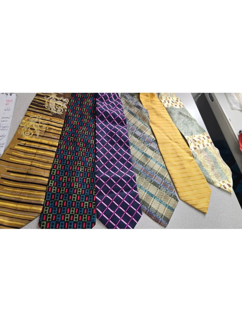 Vintage Designer Tie Lot of 7 Italian Silk Frangi Caravaggio Lazio Paolo Bertolu
